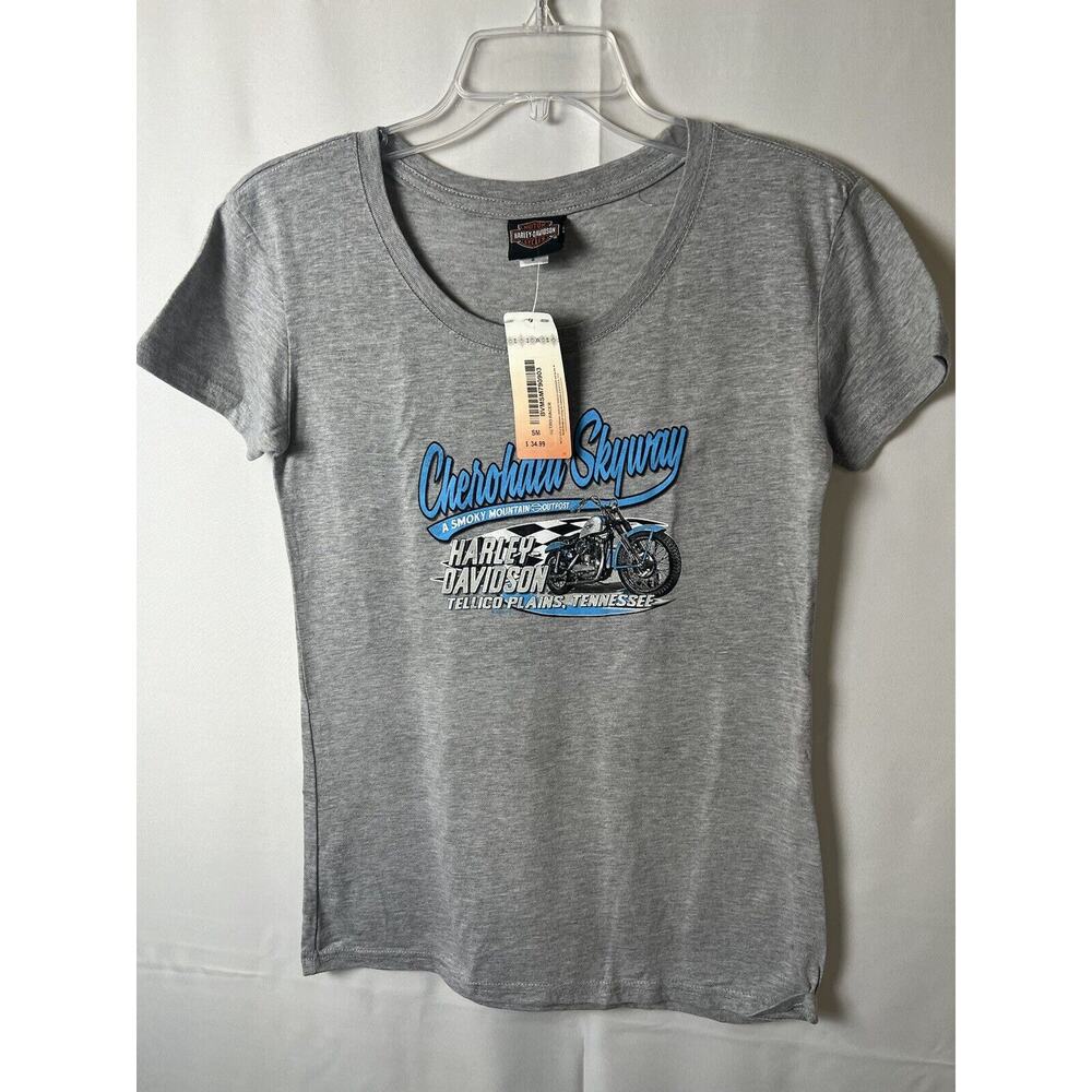 Harley Davidson Womens Short Sleeve T-shirt Size Small Cherohala Skyway NWT